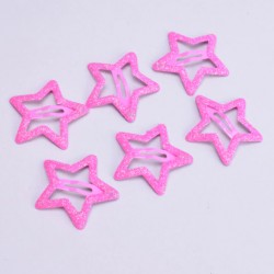 rosa glitter Sterne Haarspangen