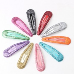 barrettes cheveux glitter noir