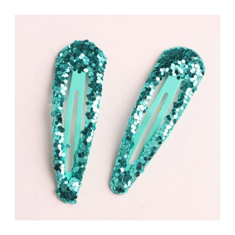 türkis 3D-glitter Haarspangen