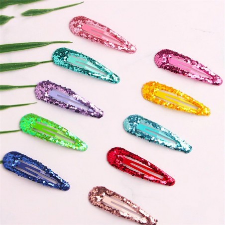 gelb 3D-glitter Haarspangen