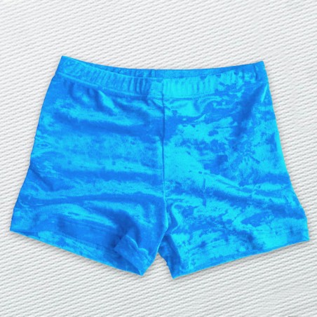 Knittersamt short türkis