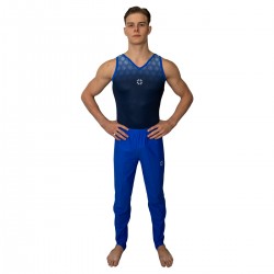 NEW Kunstturnhose lycra matt königsblau