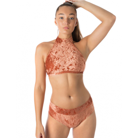 Pole-Short sexy samt bronze Dragonfly