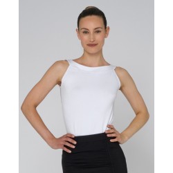 Gerafftes Tanktop DEVORA weiss