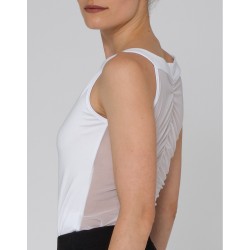 Gerafftes Tanktop DEVORA weiss