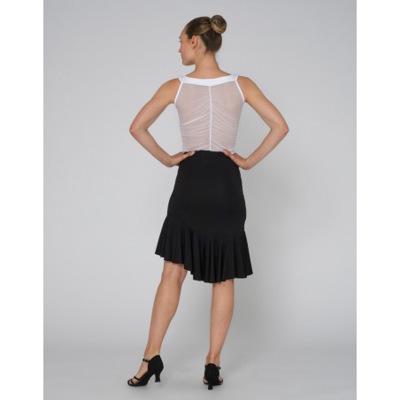 Gerafftes Tanktop DEVORA weiss