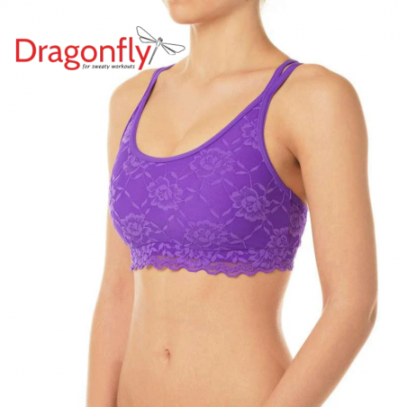 Sport-BH mit Spitze NICOLE lila