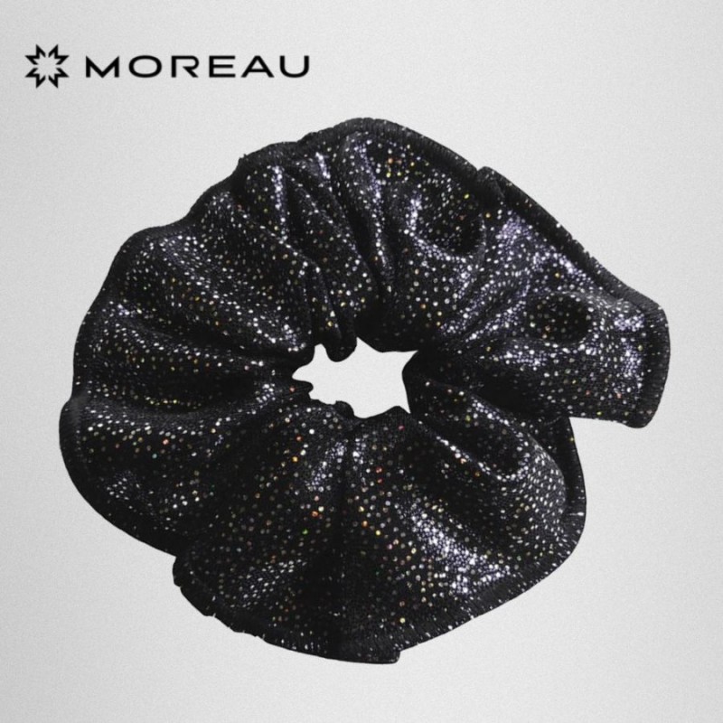 Chouchou lycra hologramme ebène