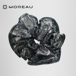 Haarband metallisiert lycra grau