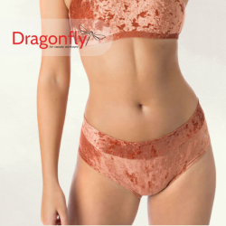 Pole-Short sexy samt bronze Dragonfly