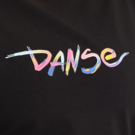 crop top AGILE RAINBOW schwarz x Temps Danse