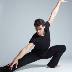 Herren-T-Shirt Oliver schwarz x Temps danse