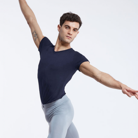 Herren-T-Shirt Oliver schwarz x Temps danse