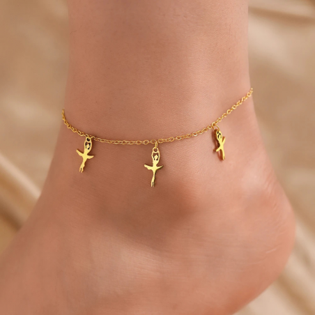 Bracelet de cheville doré x Ballett