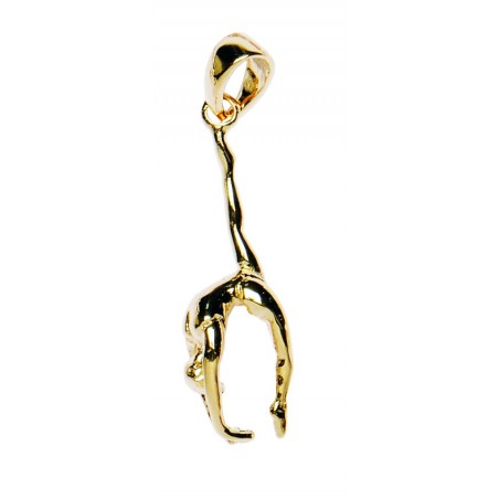 Pendentif figure gymnaste or