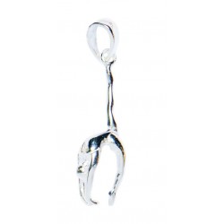 Pendentif figure gymnaste argent